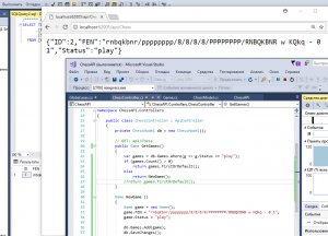 Отчёт от 5263 за Шахматы по сети / Сервер. Новая игра на JSON