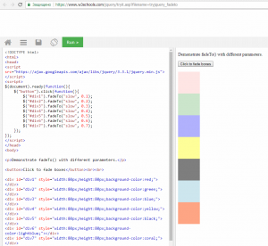 Отчёт от 5394 за Знакомство с jQuery / Эффекты появления и исчезновения