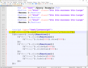 Отчёт от 6203 за Знакомство с jQuery / Понятие селектора и примеры