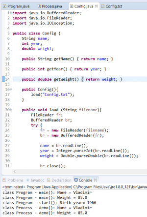 Отчёт от 6391 за Singleton / Singleton - Config - FileReader