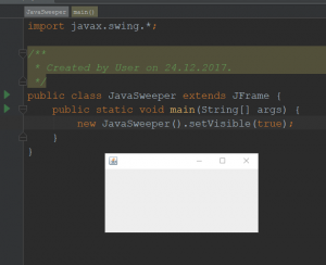 Отчёт от 6391 за Java Sweeper / Простое окно