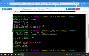 Отчёт от 6401 за Система Git / git merge giraffe lion
