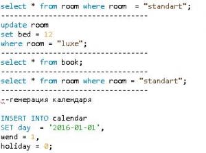 Отчёт от 6452 за БД - Управление гостиницей / Модель. SQL запросы для Room