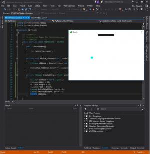 Отчёт от 6861 за Простой WPF  / WPF. Простая змейка. Эллипс на канвасе