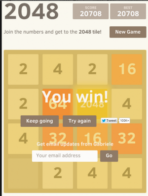 Отчёт от 6885 за Микроигры / 2048 - Учимся играть