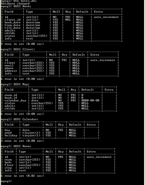 Отчёт от 6885 за БД - Управление гостиницей / SQL запросы для создания Базы