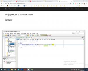 Отчёт от 689 за Доска объявлений / MVC - информация о пользователе