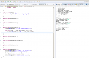 Отчёт от 7119 за Java Book / Меню - Работа со студентами