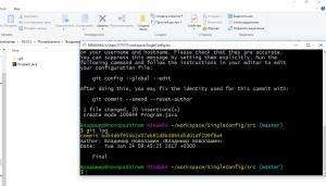 Отчёт от 7119 за Singleton / Singleton - Config - Git init
