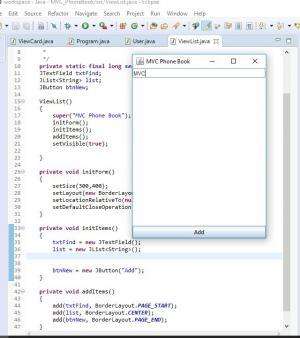 Отчёт от 7119 за MVC шаблон / MVC - PhoneBook - ViewList