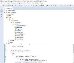 Отчёт от 7119 за MVC шаблон / MVC - PhoneBook - UserSQLTest - DBase