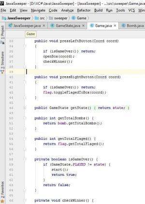 Отчёт от 7119 за Java Sweeper / Первая ошибка сапёра