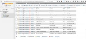 Отчёт от 7119 за Интернет-магазин / phpMyAdmin