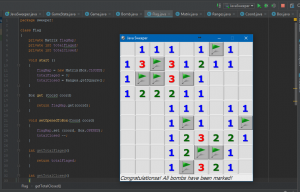 Отчёт от 7308 за Java Sweeper / Учёт зарытых флагов