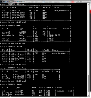 Отчёт от 7541 за БД - Управление гостиницей / SQL запросы для создания Базы