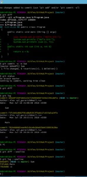 Отчёт от 7645 за Система Git / Commit