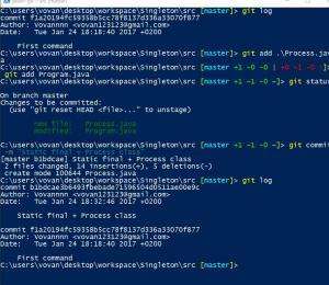 Отчёт от 7696 за Singleton / Singleton - Config - Git add