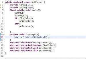 Отчёт от 7696 за Template method / Template Method - Web Parser - Abstract
