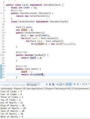 Отчёт от 7696 за Iterator / Iterator - BlackJack - Deck of Cards