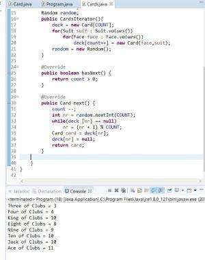 Отчёт от 7696 за Iterator / Iterator - BlackJack - Random