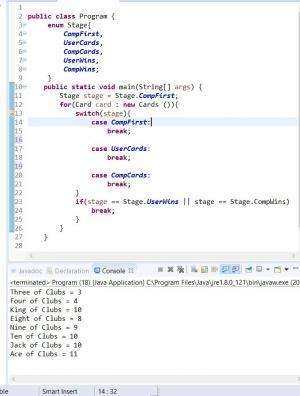 Отчёт от 7696 за Iterator / Iterator - BlackJack - Stages