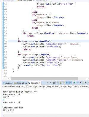 Отчёт от 7696 за Iterator / Iterator - BlackJack - Play game