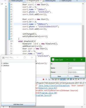 Отчёт от 7696 за MVC шаблон / MVC - PhoneBook - UserList Struct
