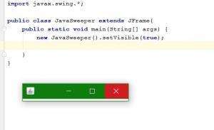 Отчёт от 7696 за Java Sweeper / Простое окно
