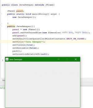 Отчёт от 7696 за Java Sweeper / Пустая панель