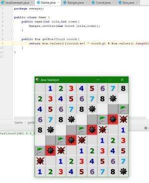 Отчёт от 7696 за Java Sweeper / Игровая координата