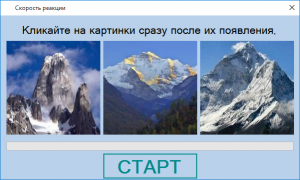 Отчёт от 7980 за Нано-игры / Скорость реакции. Три картинки по таймеру