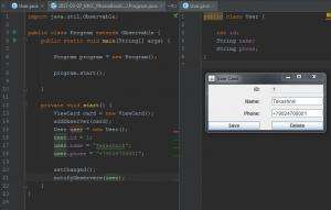 Отчёт от 8275 за MVC шаблон / MVC - PhoneBook - User Struct