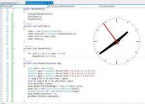 Отчёт от 8275 за WPF Clocks / Стрелочные часы