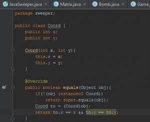 Отчёт от 8275 за Java Sweeper / Сравнение координат