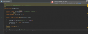 Отчёт от 8380 за Singleton / Singleton - Config - Git init