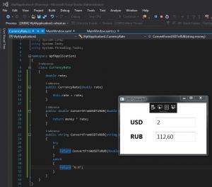 Отчёт от 8380 за Простой WPF  / WPF. Конвертер валюты. Класс конвертации.