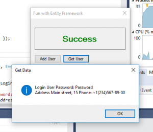 Отчёт от 9263 за Entity Framework / Добавление - Извлечение
