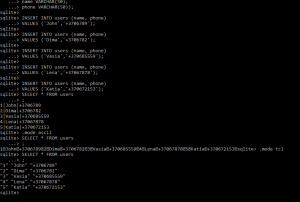 Отчёт от 9368 за База SQLite / SQLite - Знакомство