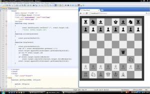 Отчёт от 9368 за НаноШахматы / JavaScript - Я тебя съем!
