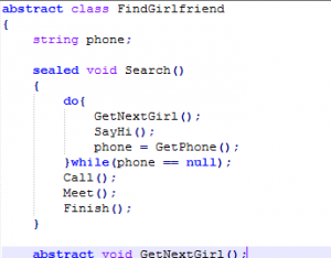 Отчёт от 9567 за Template method / Template Method - Girl - Abstract