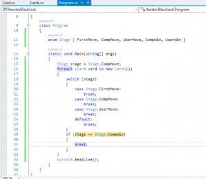 Отчёт от 9567 за Iterator / Iterator - BlackJack - Stages