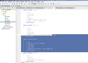 Отчёт от 9752 за MVC шаблон / MVC - PhoneBook - UserSQL - Methods
