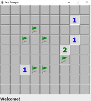 Отчёт от 9838 за Java Sweeper / Учёт зарытых флагов