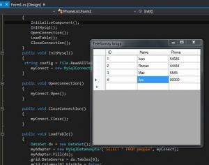 Отчёт от 9858 за Новые технологии / VIP урок. C# + MySQL через DataSet