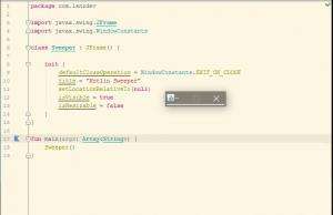 Отчёт от 986 за Java Sweeper / Закрытие на выходе