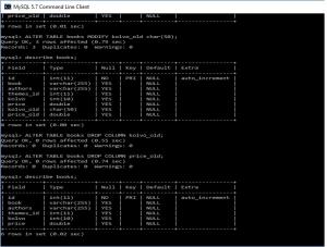 Отчёт от 9913 за SQL: ничего лишнего / Модификация таблицы
